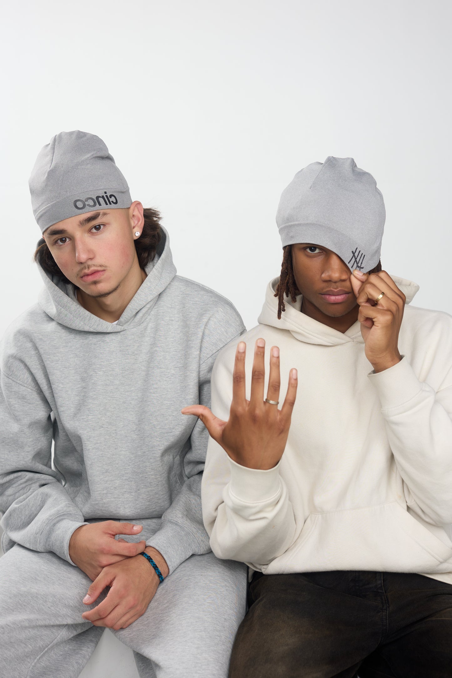 SKULL CAP LOGO - stone