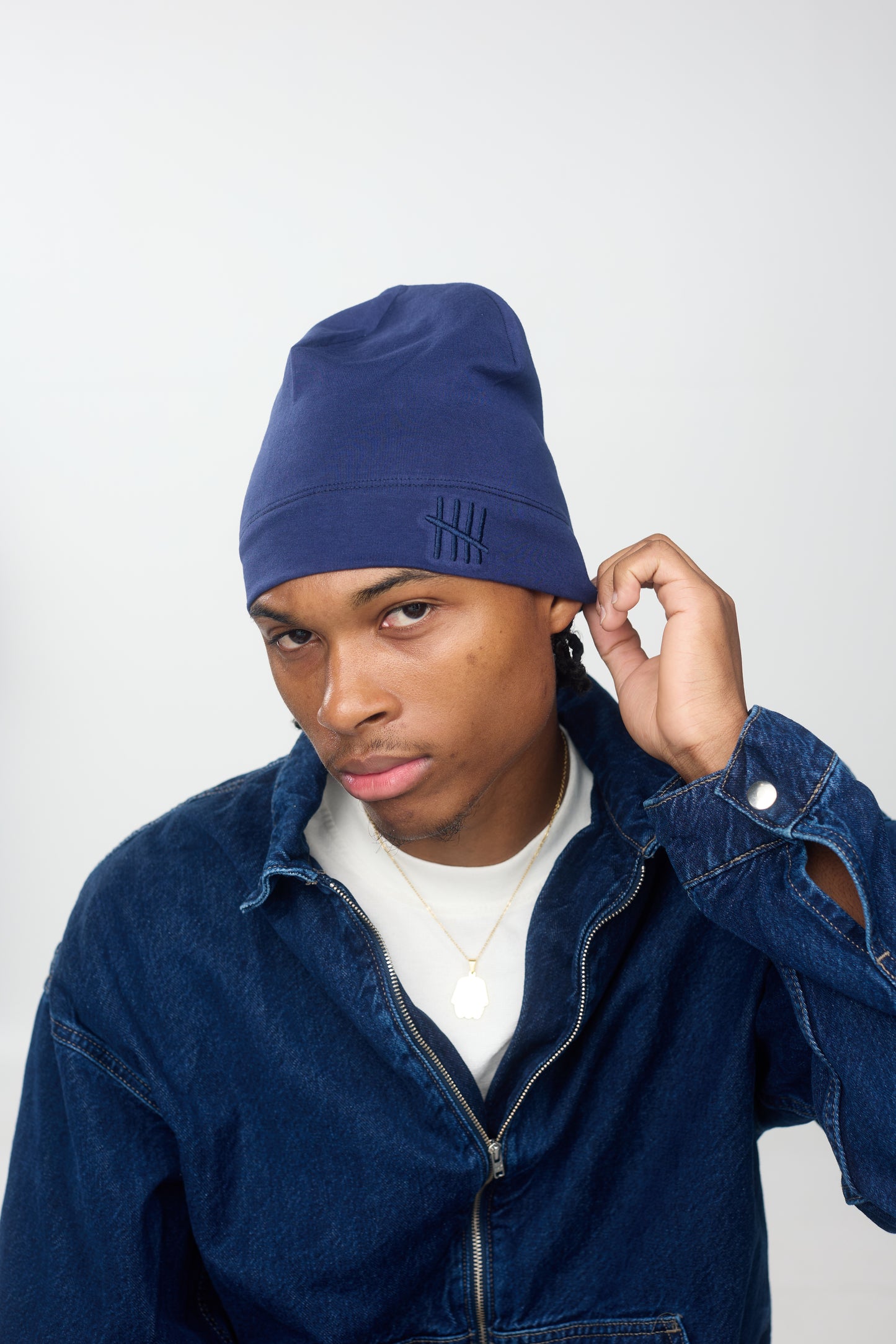 BEANIE LOGO - navy
