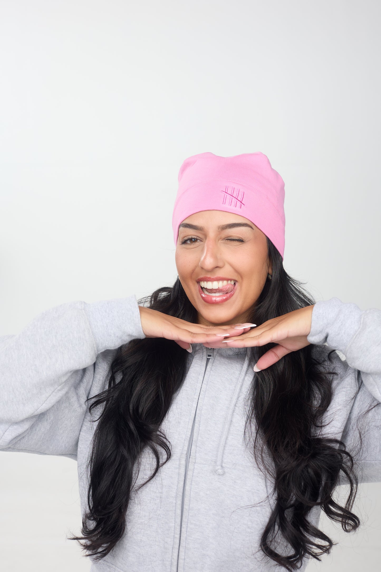 BEANIE LOGO - rosé