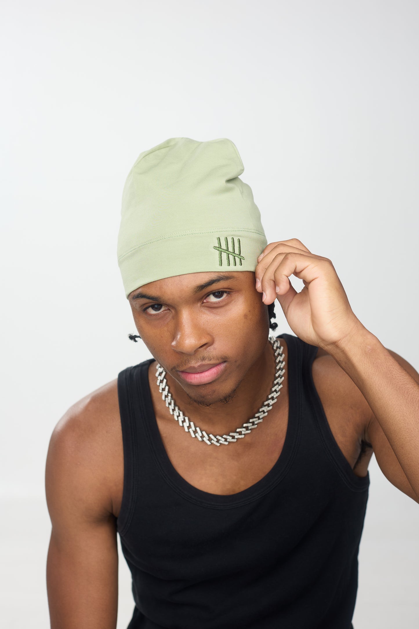 BEANIE LOGO - matcha