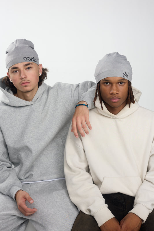 SKULL CAP LOGO - stone